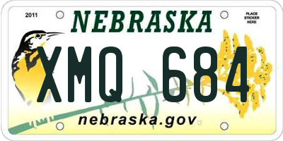 NE license plate XMQ684