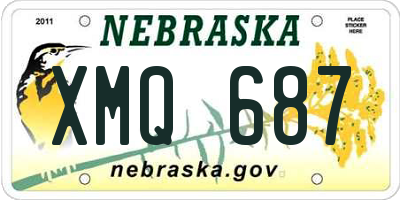 NE license plate XMQ687