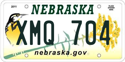 NE license plate XMQ704