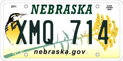 NE license plate XMQ714