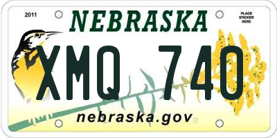 NE license plate XMQ740