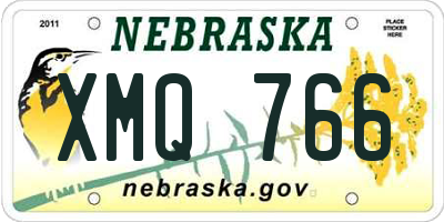 NE license plate XMQ766