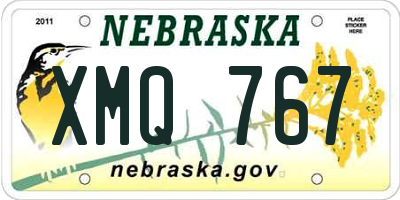 NE license plate XMQ767