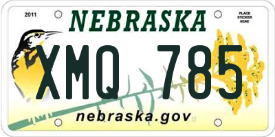 NE license plate XMQ785