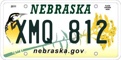 NE license plate XMQ812