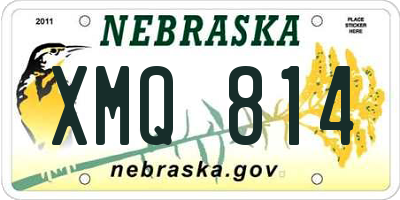 NE license plate XMQ814