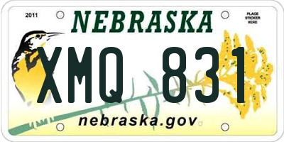 NE license plate XMQ831