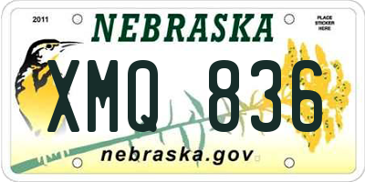 NE license plate XMQ836