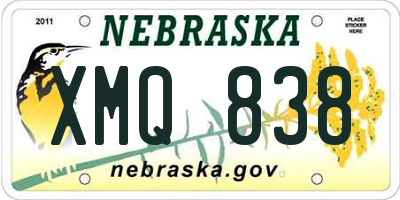NE license plate XMQ838
