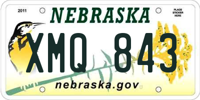 NE license plate XMQ843