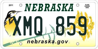 NE license plate XMQ859