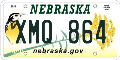 NE license plate XMQ864