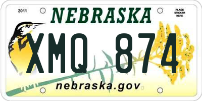 NE license plate XMQ874