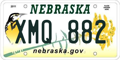 NE license plate XMQ882