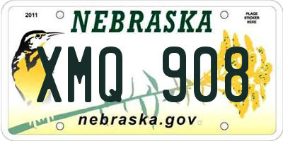 NE license plate XMQ908