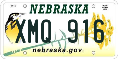 NE license plate XMQ916
