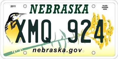 NE license plate XMQ924