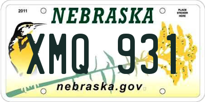 NE license plate XMQ931