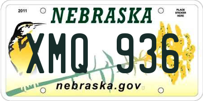 NE license plate XMQ936