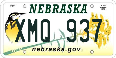 NE license plate XMQ937