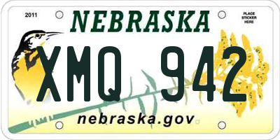 NE license plate XMQ942