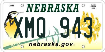 NE license plate XMQ943