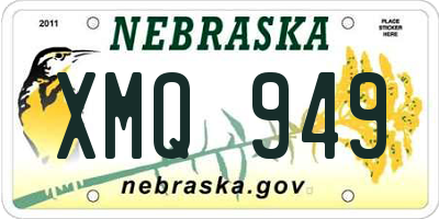 NE license plate XMQ949