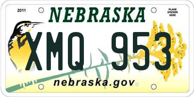 NE license plate XMQ953