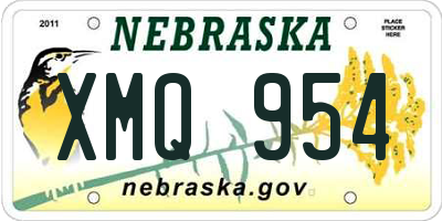 NE license plate XMQ954
