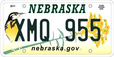 NE license plate XMQ955