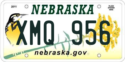 NE license plate XMQ956