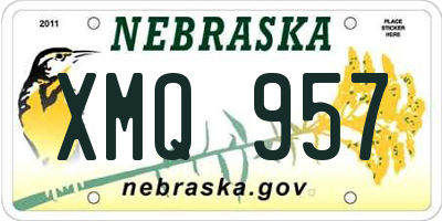 NE license plate XMQ957