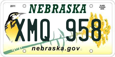 NE license plate XMQ958