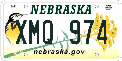 NE license plate XMQ974
