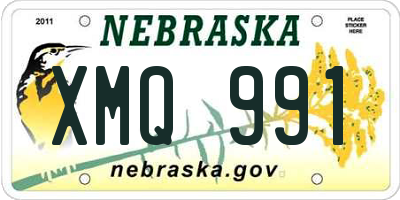 NE license plate XMQ991