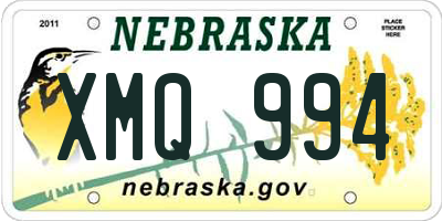 NE license plate XMQ994