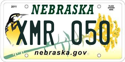 NE license plate XMR050