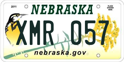 NE license plate XMR057