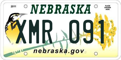 NE license plate XMR091