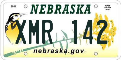 NE license plate XMR142