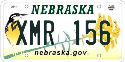 NE license plate XMR156