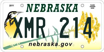NE license plate XMR214