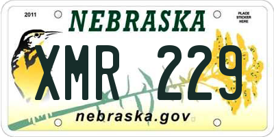 NE license plate XMR229