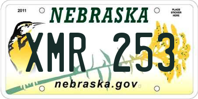 NE license plate XMR253