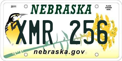 NE license plate XMR256
