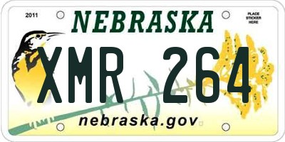 NE license plate XMR264