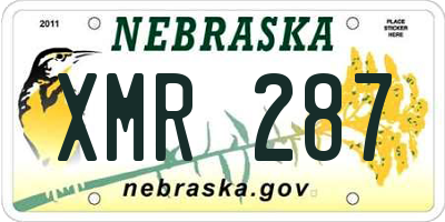 NE license plate XMR287