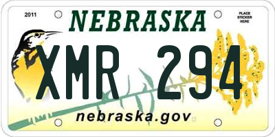 NE license plate XMR294