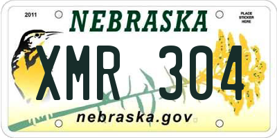 NE license plate XMR304