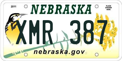 NE license plate XMR387